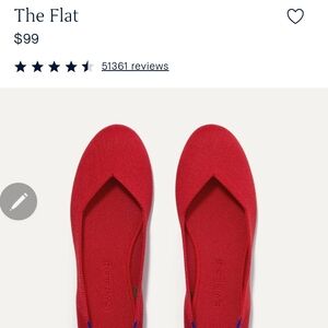 Rothy's Vibrant Red Women's Flats